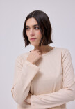 Remera Flora Beige