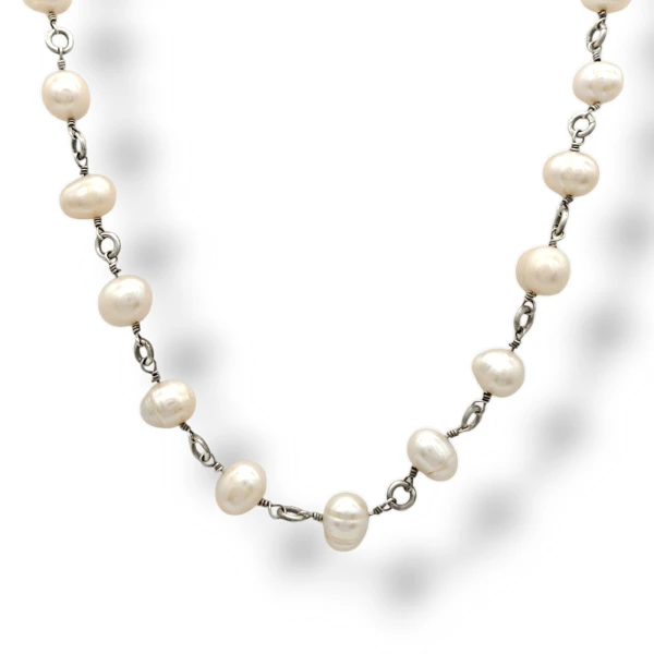 Cadena de perlas -Plata 925-Perlas de rio-CD3442 conperla