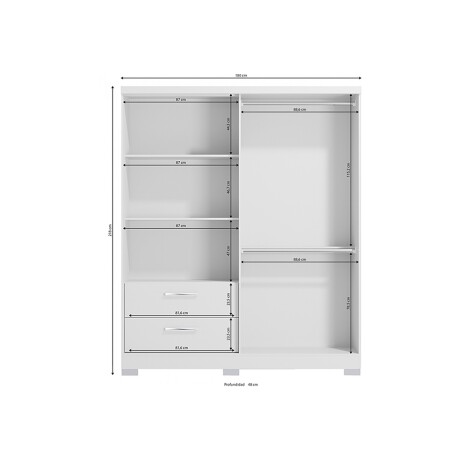 ROPERO 3 PUERTAS CORREDIZAS MDP BLANCO C533