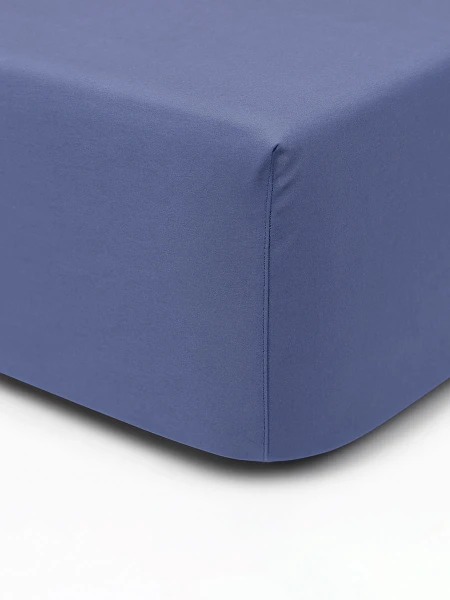 JUEGO DE SABANAS SOMMIER RAYAS 2 PLAZAS AZUL OSCURO