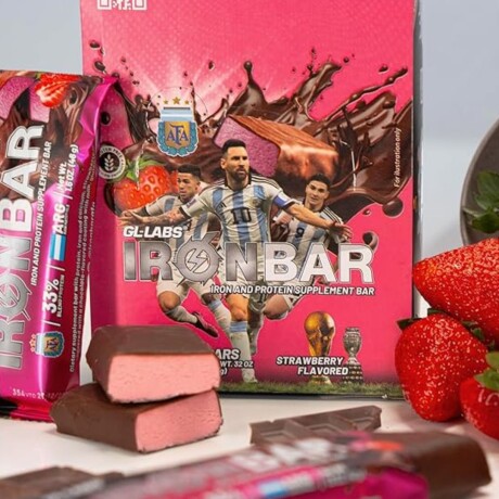 Barra Proteica Sin TACC Iron Bar Gentech Frutilla