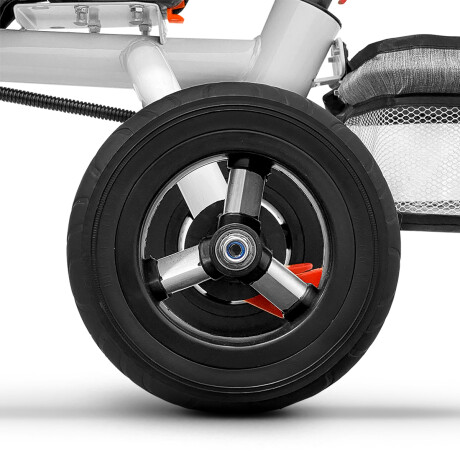 Coche Triciclo Doble Toldo Anti UV Asiento Giratorio Gris