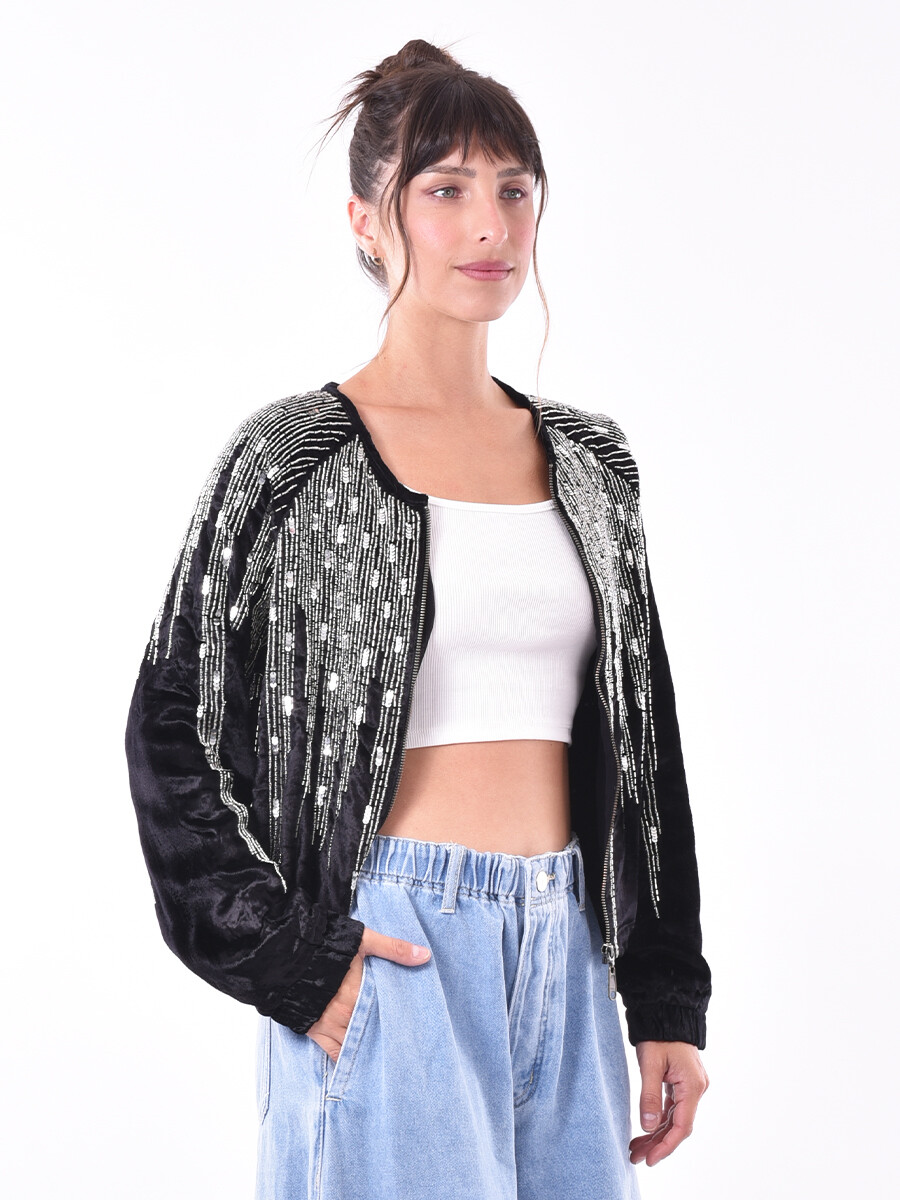 CAMPERA CHEER - NEGRO 