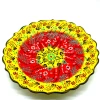 Plato de cerámica pintado 32 cm Amarillo