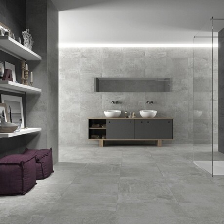 Porcelanato Gris Mate Liso 62.5X62.5Cm Piso Pared GAMAS DE GRIS