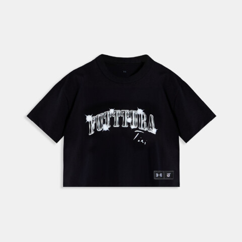 W LIVE CROP SS TINI FUTTTURA-WHT BLK-002