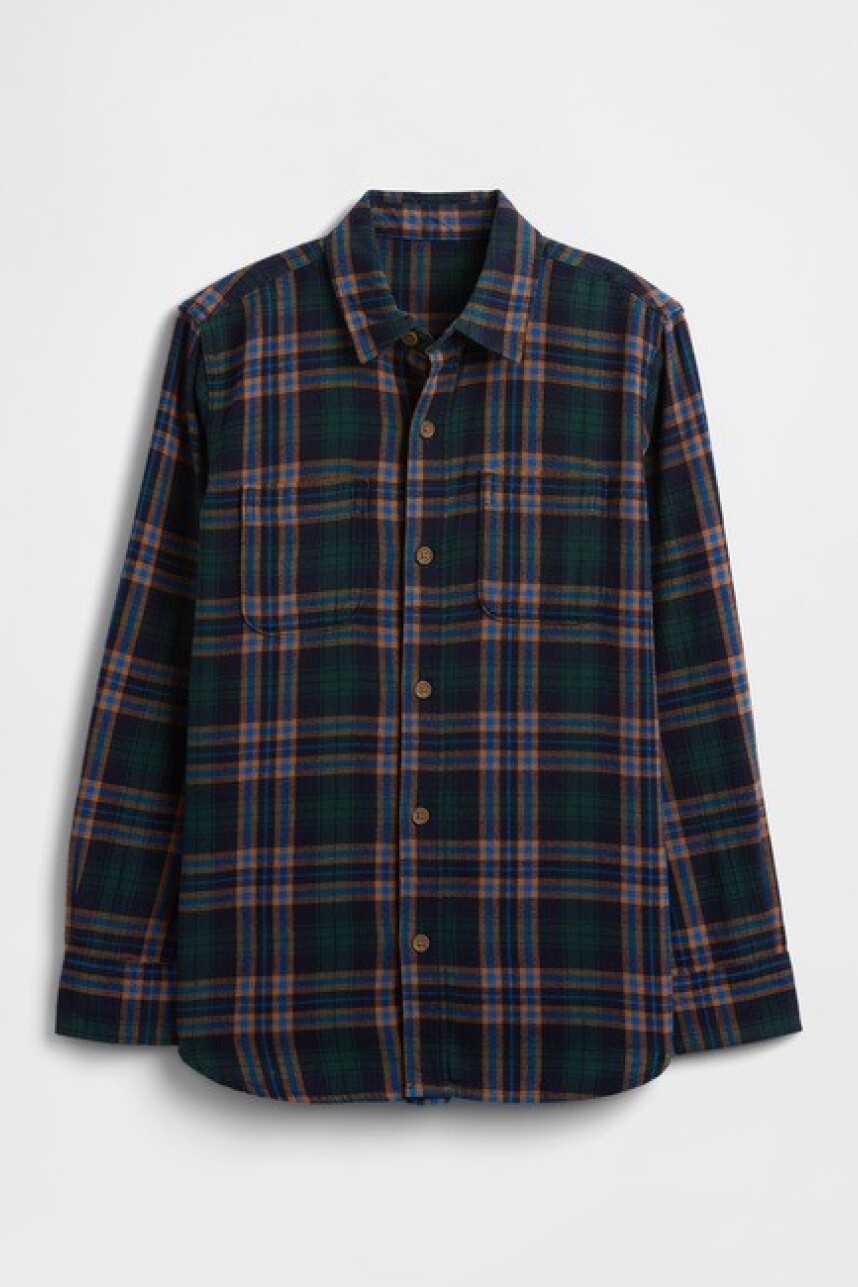 Camisa Flannel Niño Navy Uniform