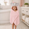 Toalla Infantil con Capucha 76x76cm Elefante Rosa
