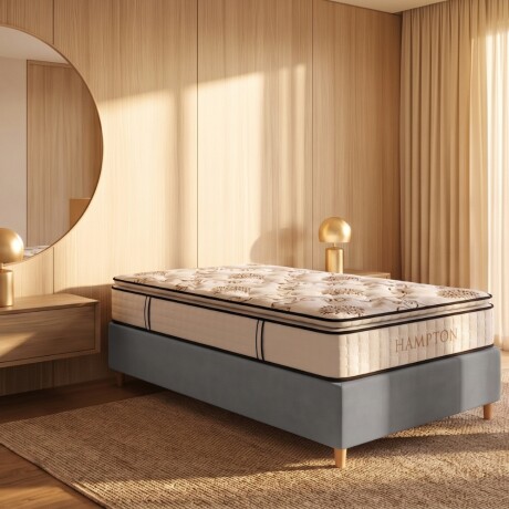 Sommier Baúl Smartbox HAMPTONS 1 plaza 90x190 Bronze Gris