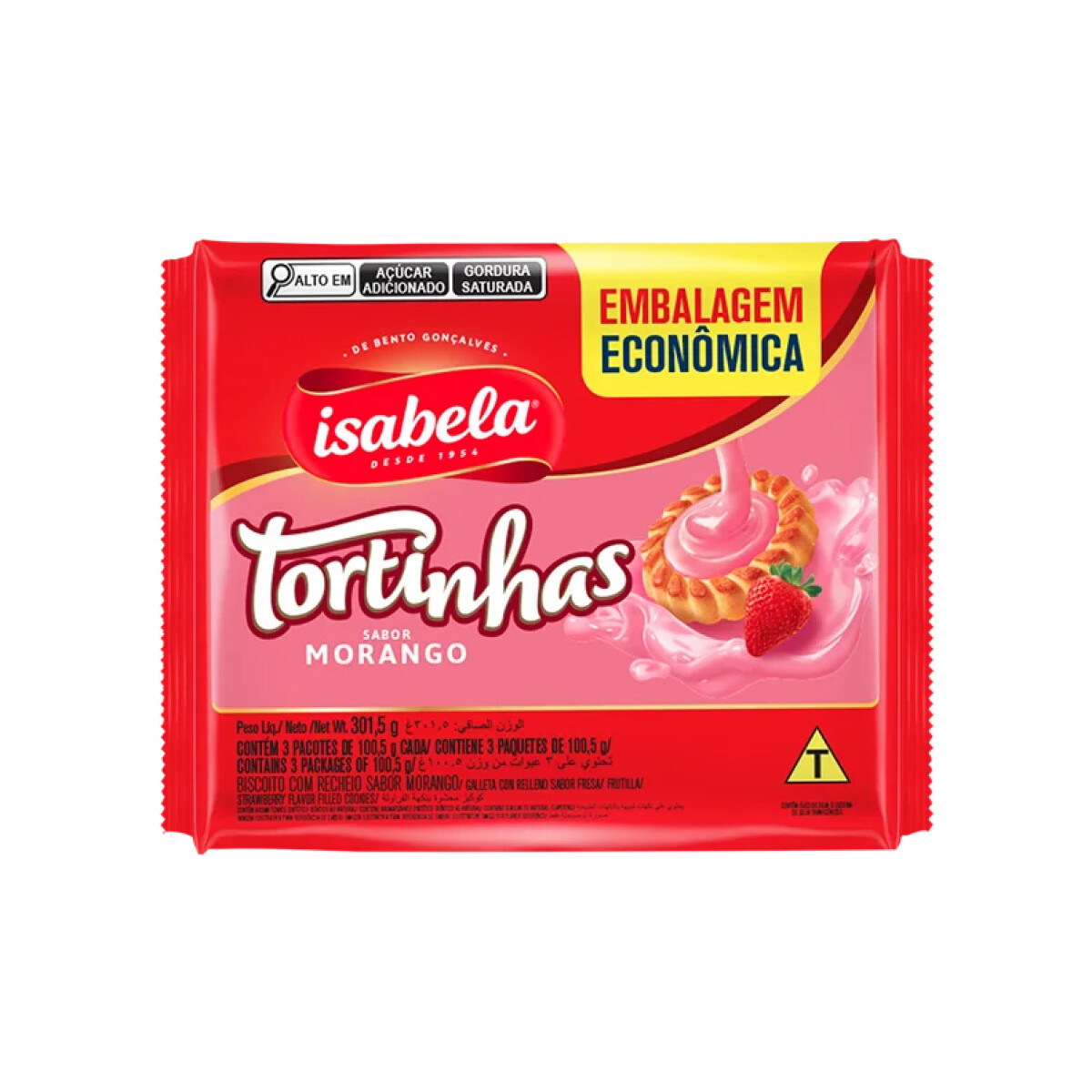 Galleta Isabela Tortita Tripack - Frutilla 