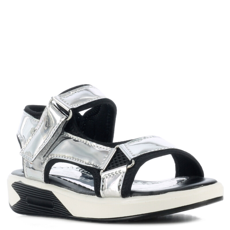 Sandalias de Niña MINI Miss Carol TUNIA deportiva de charol Plateado