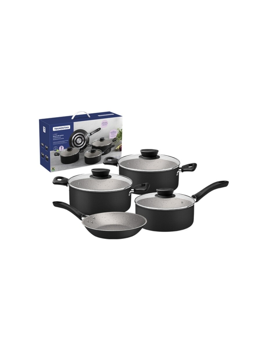 Batería De Cocina 7Pz. Linz Negro Tramontina 28299/008 
