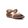 Sandalia Country Mujer Tiras Cruzadas Con Pulsera Ambar-nuez