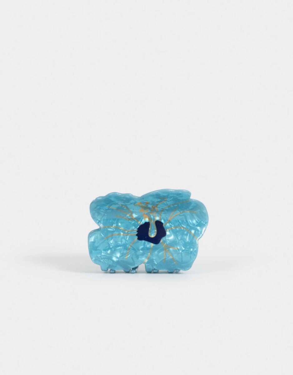 Broche Flor - Azul Celeste 