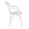 Silla Altea de plástico Mor con posabrazos, color blanco, hasta 182 kg Silla Altea De Plástico Mor Con Posabrazos, Color Blanco, Hasta 182 Kg