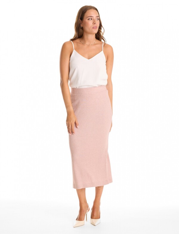 Falda Midi Tejida ROSA