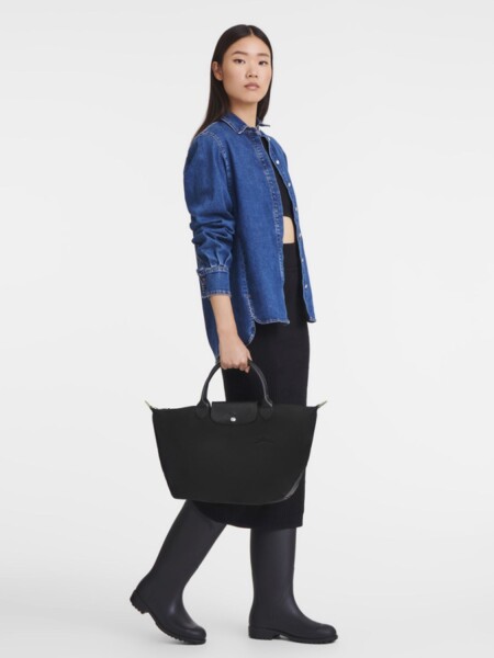 LONGCHAMP - Tote Bag Le Pliage Green M Negro