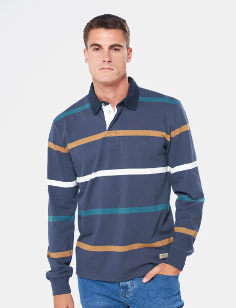 REMERA RAYADA Azul