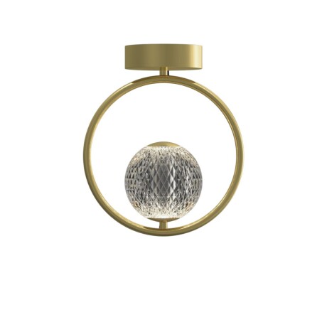 Aplique de techo led diseño anillo y bocha facetada Aplique de techo led diseño anillo y bocha facetada