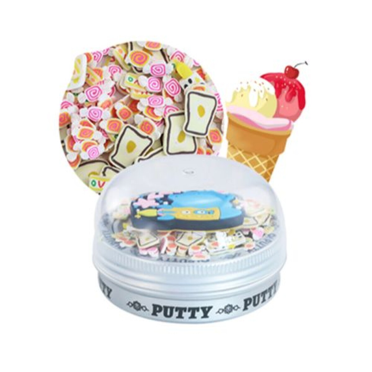 Putty Scented Slime mas Accesorios - Cream 