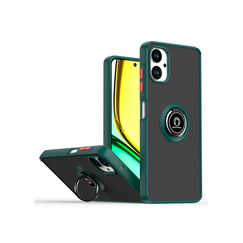 Protector para Samsung Galaxy A06 con anillo bordes verde Protector Para Samsung Galaxy A06 Con Anillo Bordes Verde