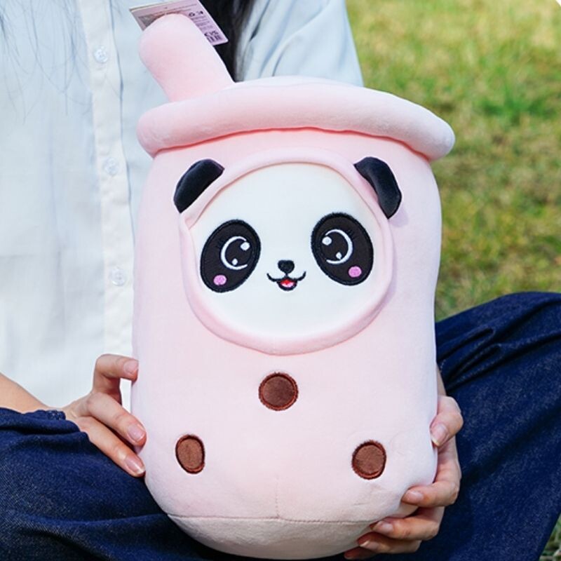 Peluche De Panda Boba Tea - Rosa - 33cm Peluche De Panda Boba Tea - Rosa - 33cm