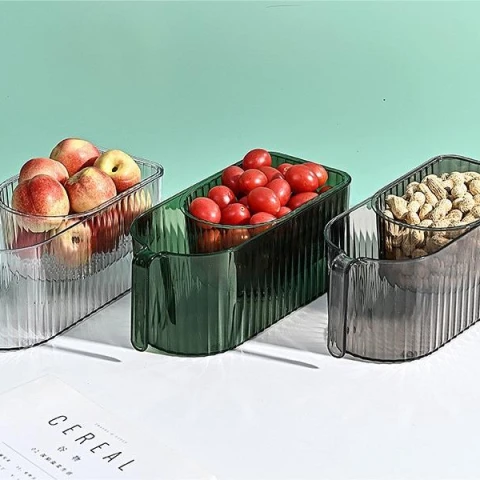 CONTENEDOR DE FRUTA ACANALADO 2 CAPAS CON ASA (TRANSPARENTE) CONTENEDOR DE FRUTA ACANALADO 2 CAPAS CON ASA (TRANSPARENTE)