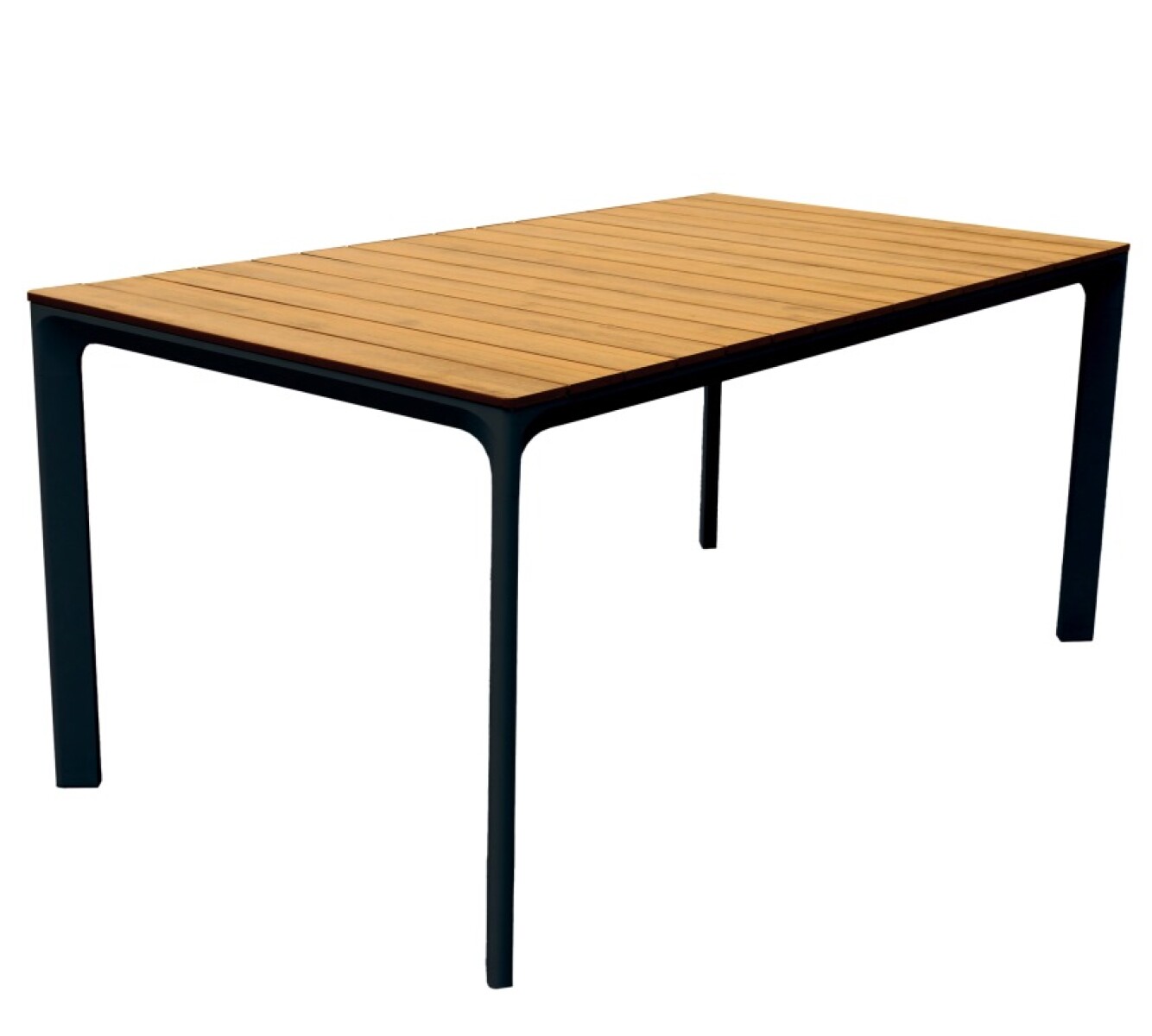 MESA DE JARDÍN RECTANGULAR 1.65 X 0.80 Aluminio Y Polywood - COFFEE 