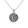Dije Colgante Luna y Estrella-Plata quemada 925 y Oro-Sin Piedra-CP5530 Sinpiedra