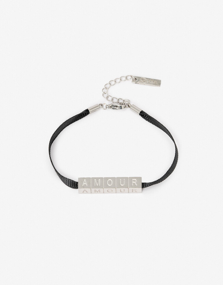 Pulseras Flexibles Cordón Pulsera De Acero Con Dijes Cúbicos - Plateado