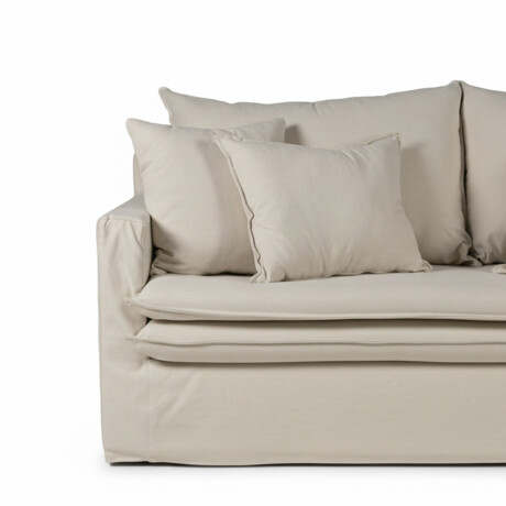 Sofá Gin con Funda - Tela Rústica - 2,5 cuerpos TD5260-1635 (Beige)