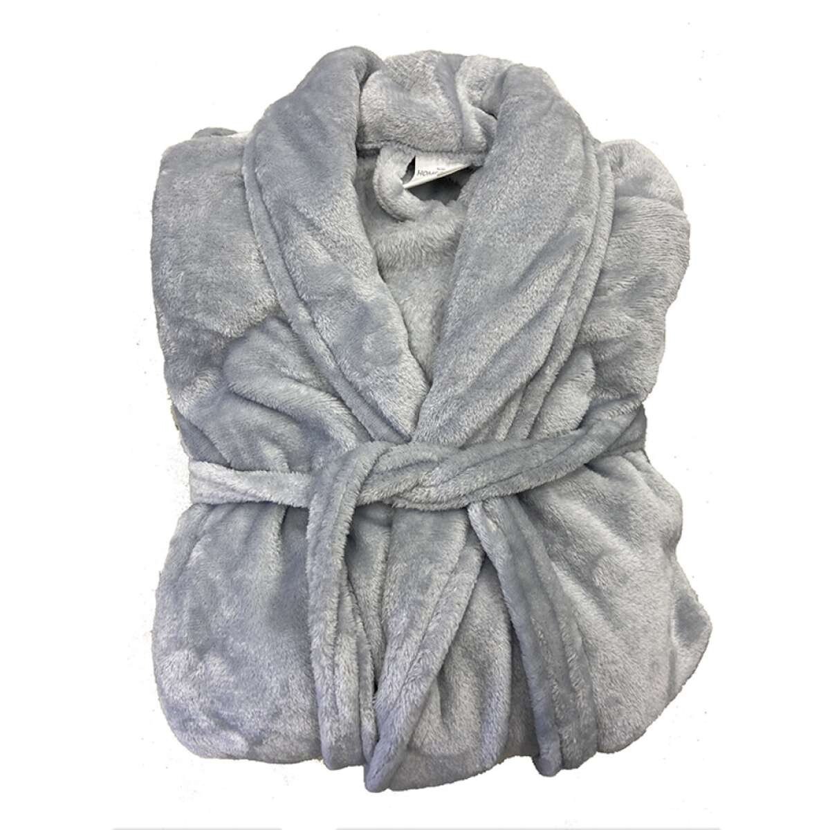 Bata de Cama Microfibra Home Class Talle P al XG - Gris 