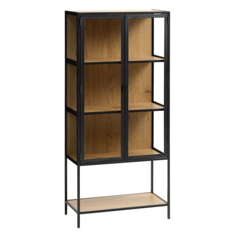 Vitrina Trappedal Roble/Negro