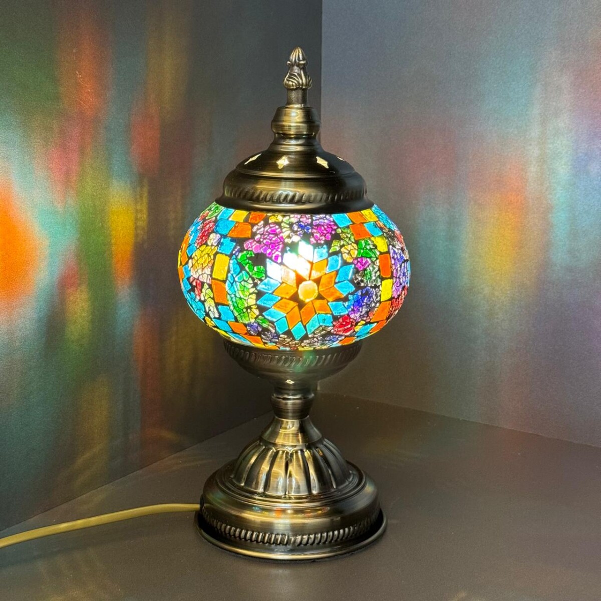 Lámpara De Mesa Turca / Marroquí Alto 28cm x Ø 13cm 