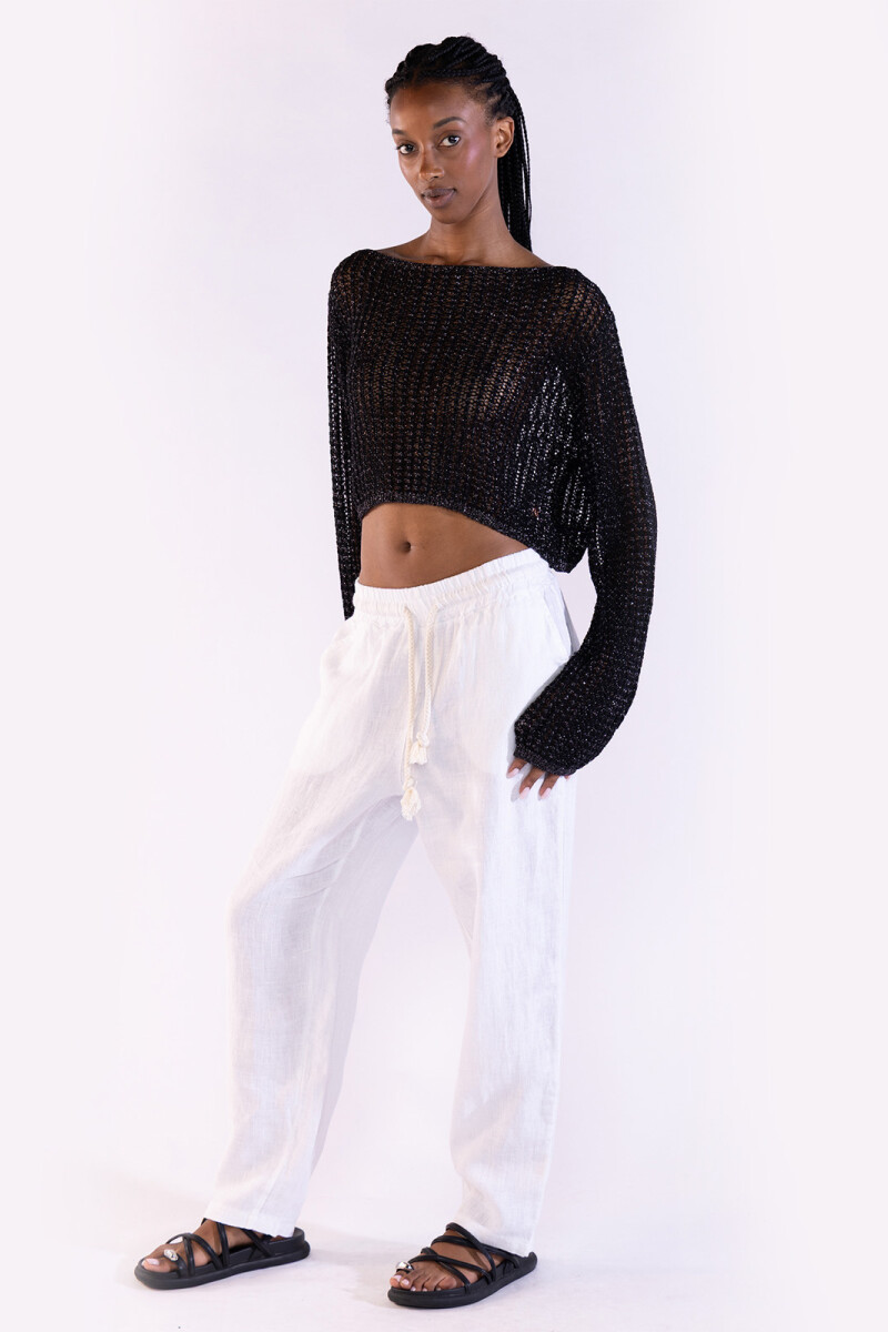 CROP SWEATER Black