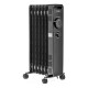 Radiador De Aceite James 1500W 7 Elementos Negro