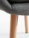 Sillón UDSBJERG tela gris/roble Sillón UDSBJERG tela gris/roble