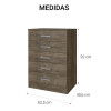 CONJUNTO COMODA + MESAS DE LUZ 100% MDP CARVALHO SINTRA Conjunto Comoda + Mesas De Luz 100% Mdp Carvalho Sintra