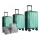 Set de 3 Valijas de Mano Rígidas Verde