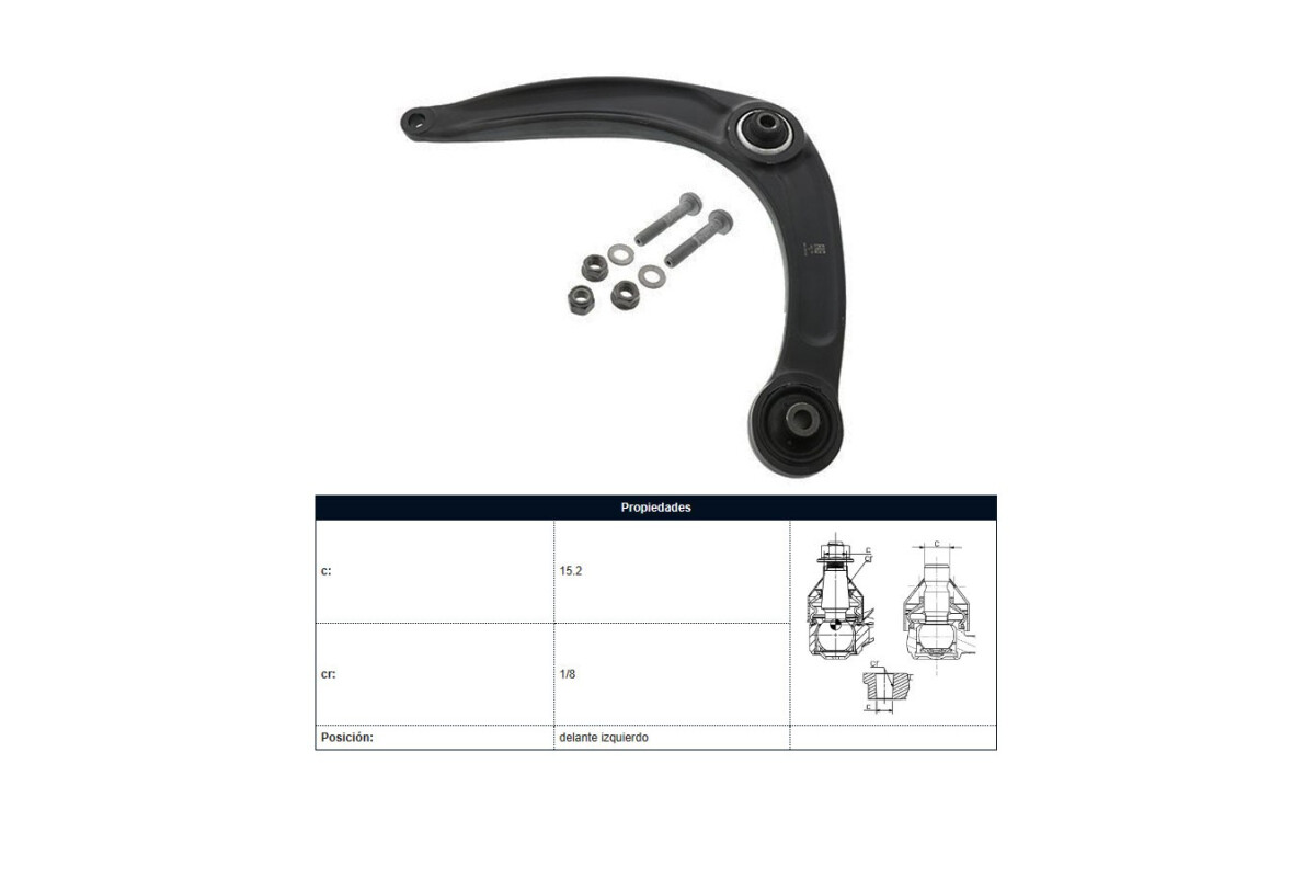 Brazo De Suspensión Citroen C4 Peug 308 Sw/308/3008/5008 10-25 Izq Brazo De Suspensión Citroen C4 Peug 308 Sw/308/3008/5008 10-25 Izq