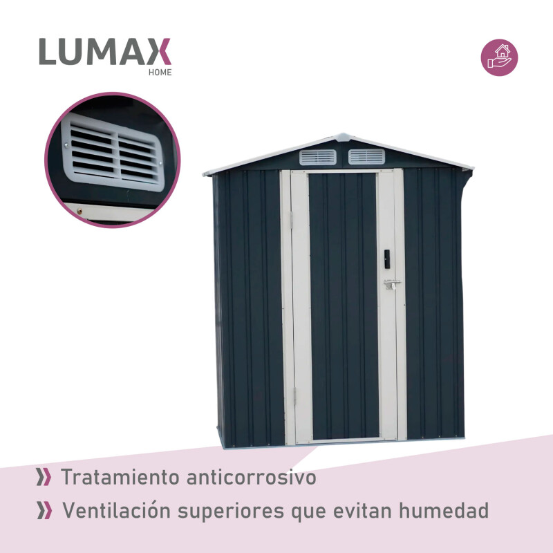 Caseta Galpon Jardin Lumax Avon Gris Oscuro 192x161x99 Caseta Galpon Jardin Lumax Avon Gris Oscuro 192x161x99