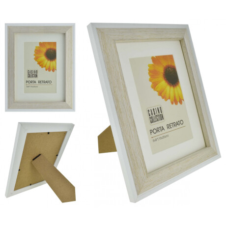 PORTARRETRATO MADERA BORDE EXTERNO BCO 25.8X20.5X1.5CM P/FOTO 15X20CM 23080 PORTARRETRATO MADERA BORDE EXTERNO BCO 25.8X20.5X1.5CM P/FOTO 15X20CM 23080