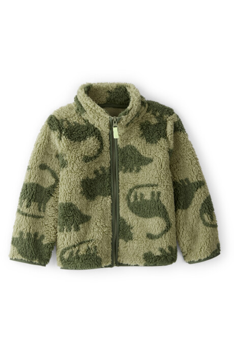 Campera de sherpa, diseño dinosaurios Sin color