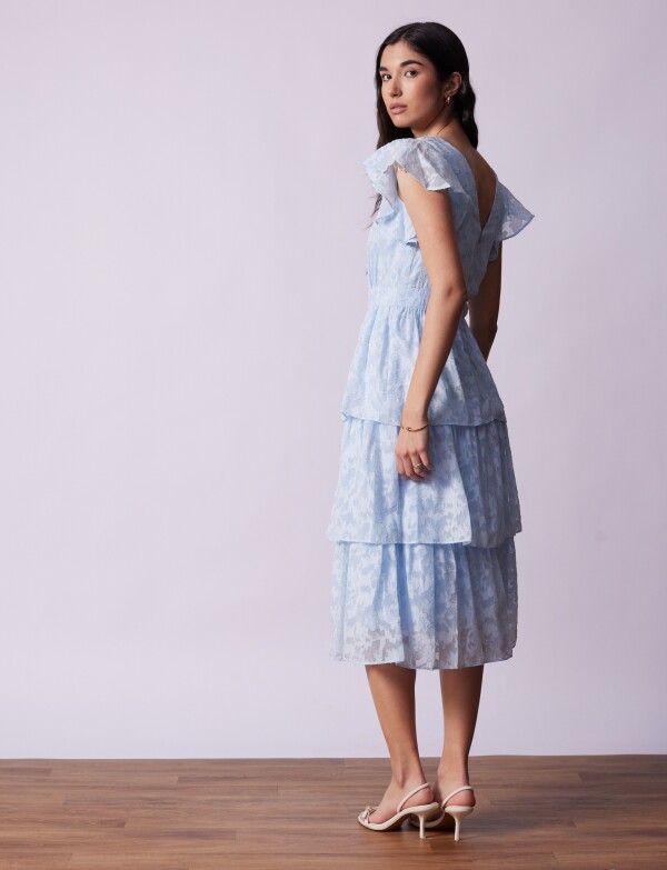 Vestido Midi Capas CELESTE/MULTI