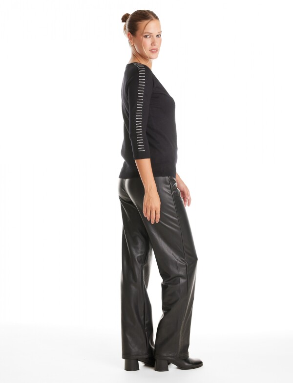 Buzo Manga Brillos NEGRO