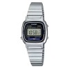Reloj Casio Retro LA670WA-1DF para dama en acero Plateado