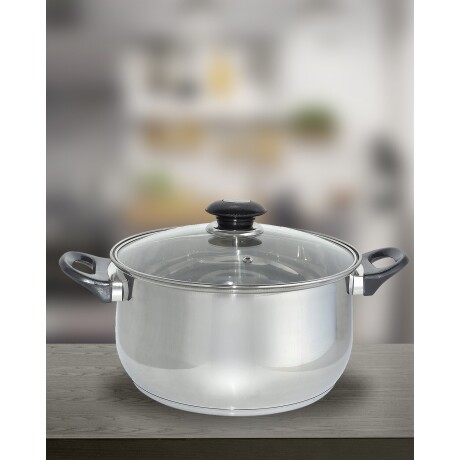 Cacerola Cuori Giulia con tapa de vidrio acero inox. 5lts Cacerola Cuori Giulia con tapa de vidrio acero inox. 5lts