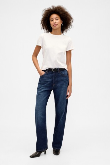Jean Relaxed Straight Mujer Dark Wash