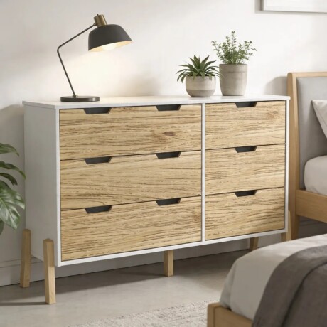 Cómoda Lumax 6 cajones de madera Cómoda Lumax 6 cajones de madera