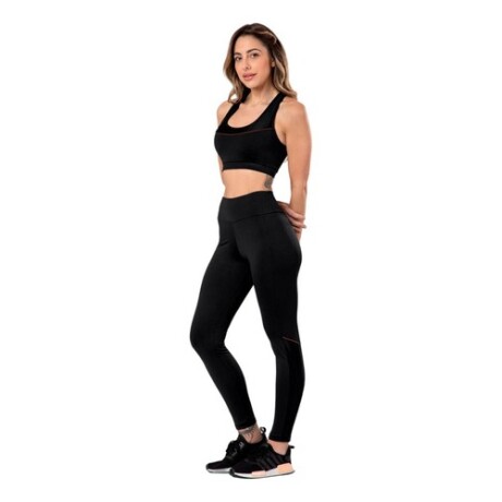 Calza legging deportiva para Mujer Graphene Negra y detalle Rojo Calza legging deportiva para Mujer Graphene Negra y detalle Rojo
